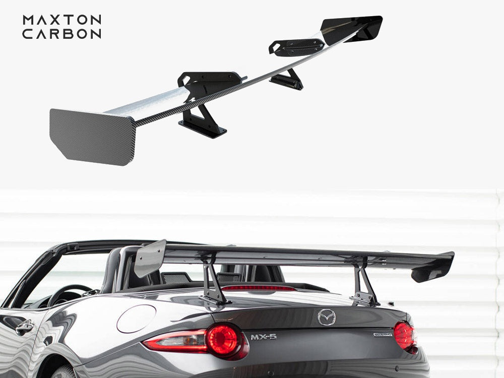 Carbon Spoiler With Upper Swan Mounting compatible with Mazda MX-5 ND (Mk4)
