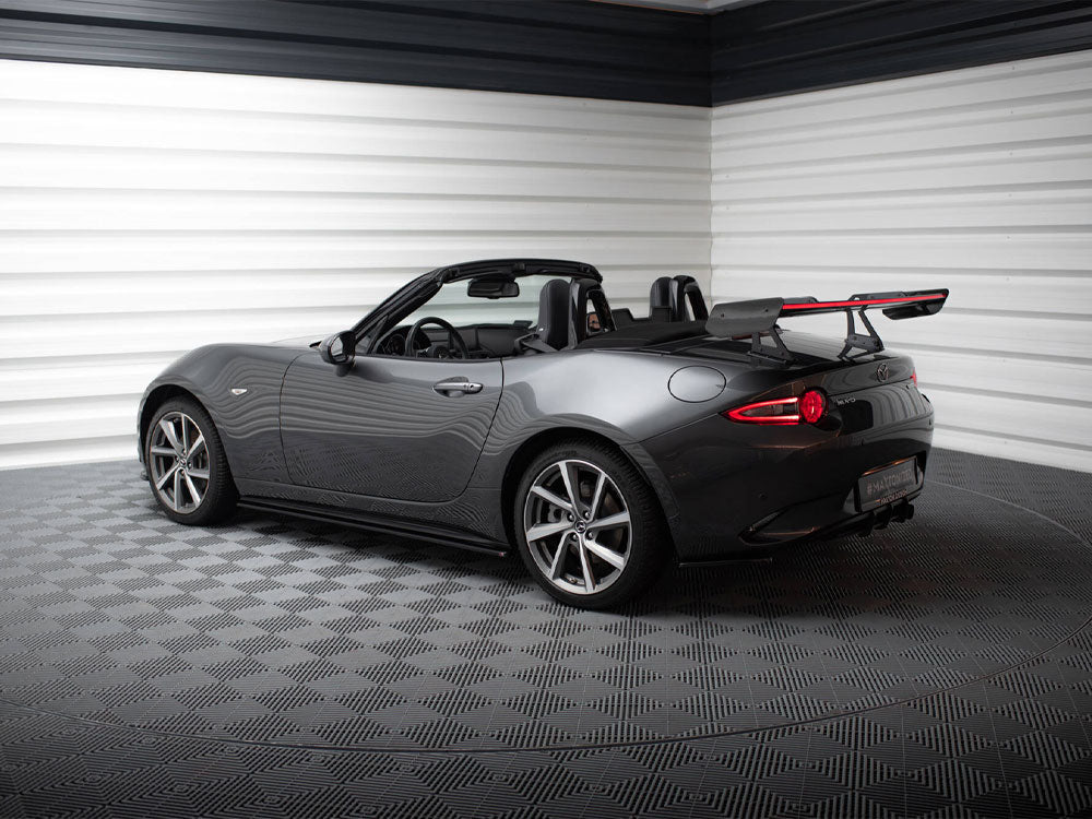 Carbon Spoiler With Upper Swan Mounting + LED compatible with Mazda MX-5 ND (Mk4)
