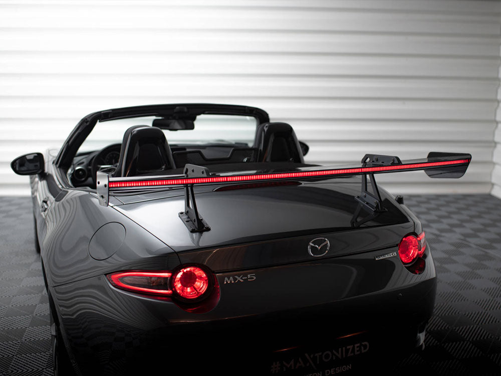 Carbon Spoiler With Upper Swan Mounting + LED compatible with Mazda MX-5 ND (Mk4)