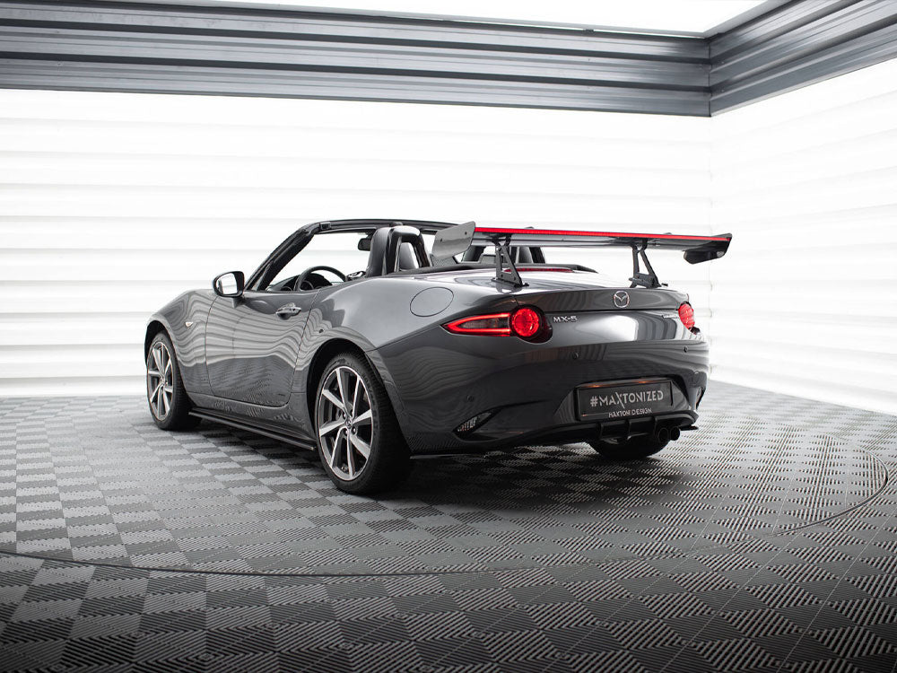 Carbon Spoiler With Upper Swan Mounting + LED compatible with Mazda MX-5 ND (Mk4)