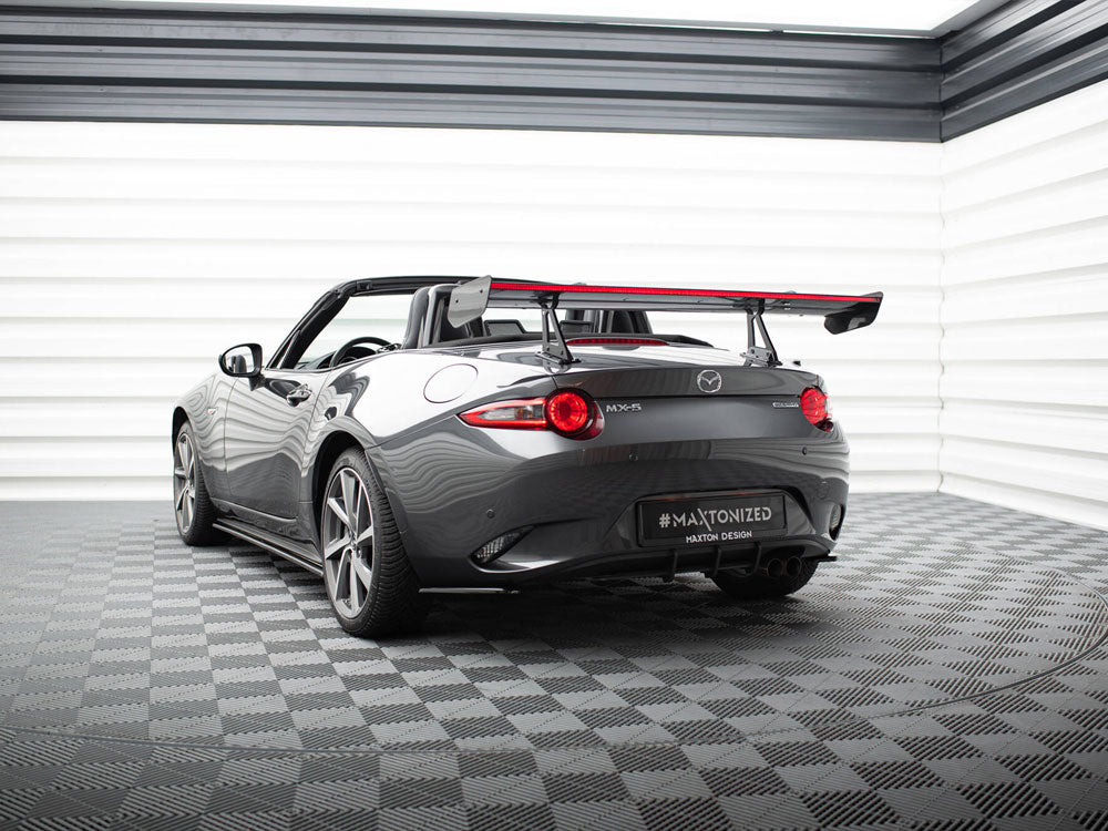 Carbon Spoiler With Upper Swan Mounting + LED compatible with Mazda MX-5 ND (Mk4)