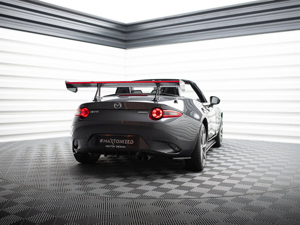 Carbon Spoiler With Upper Swan Mounting + LED compatible with Mazda MX-5 ND (Mk4)