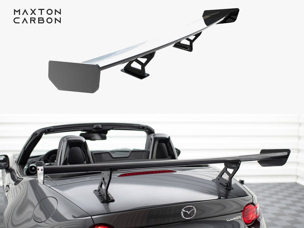 Carbon Spoiler With Internal Brackets Uprights compatible with Mazda MX-5 ND (Mk4)