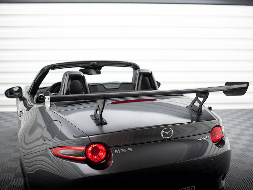 Carbon Spoiler With Internal Brackets Uprights compatible with Mazda MX-5 ND (Mk4)