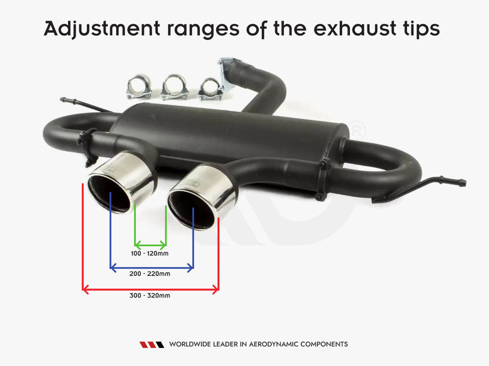 Exhaust Muffler compatible with Volkswagen Golf Mk5 / Mk6 / Scirocco R