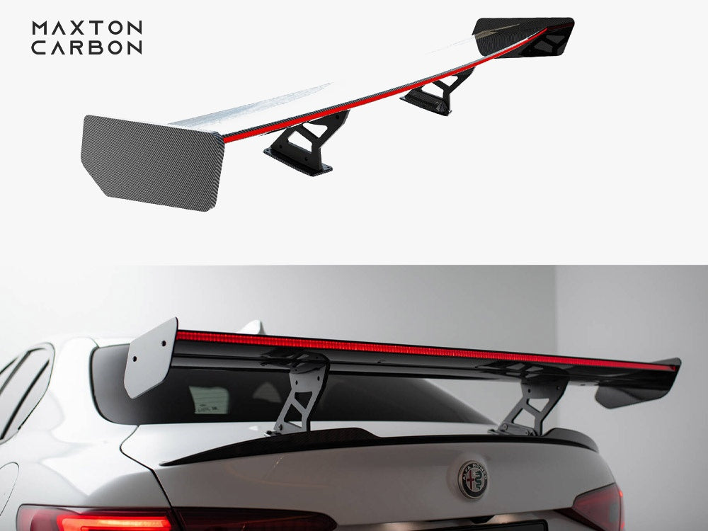 Carbon Spoiler + LED compatible with Alfa Romeo Giulia Quadrifoglio