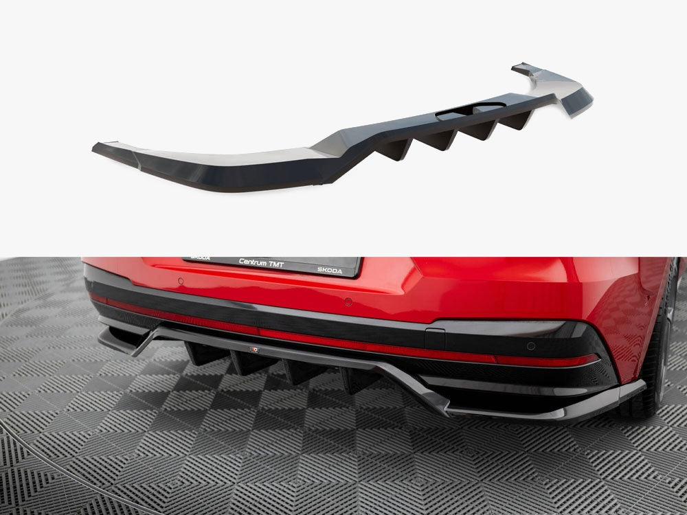 Rear Splitter (Vertical Bars) compatible with Skoda Enyaq Coupe iV RS