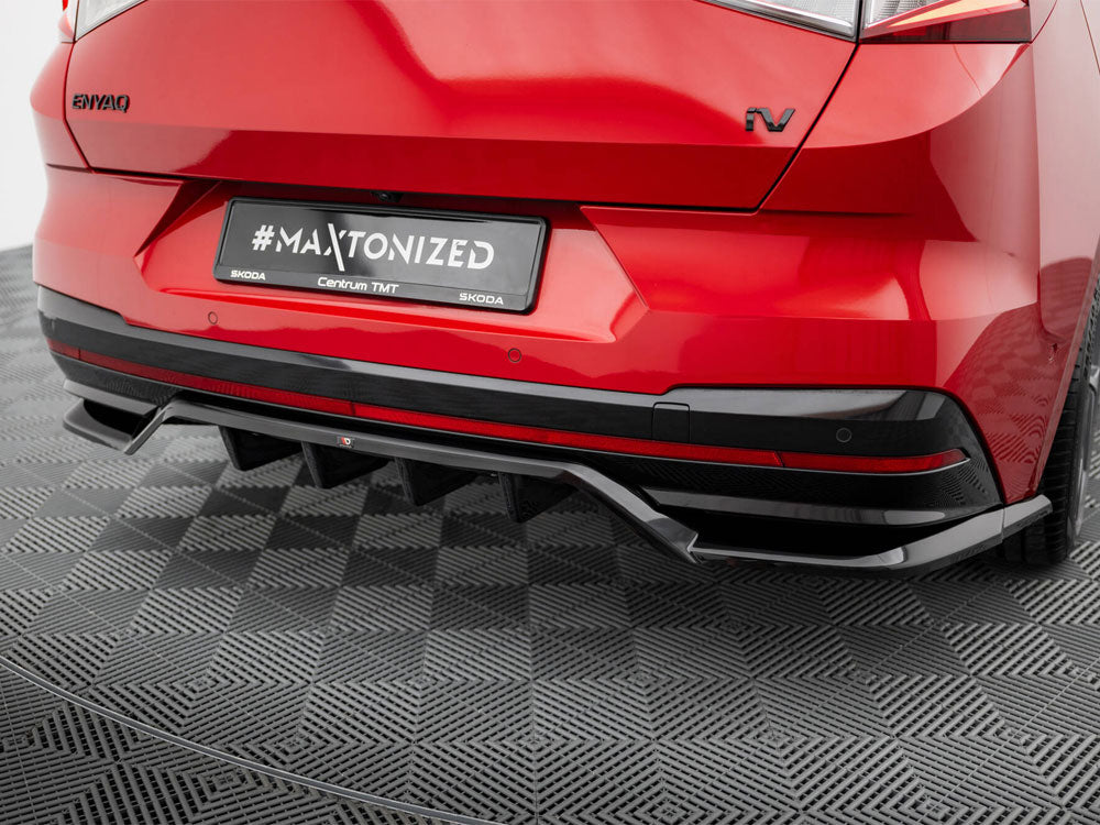 Rear Splitter (Vertical Bars) compatible with Skoda Enyaq Coupe iV RS