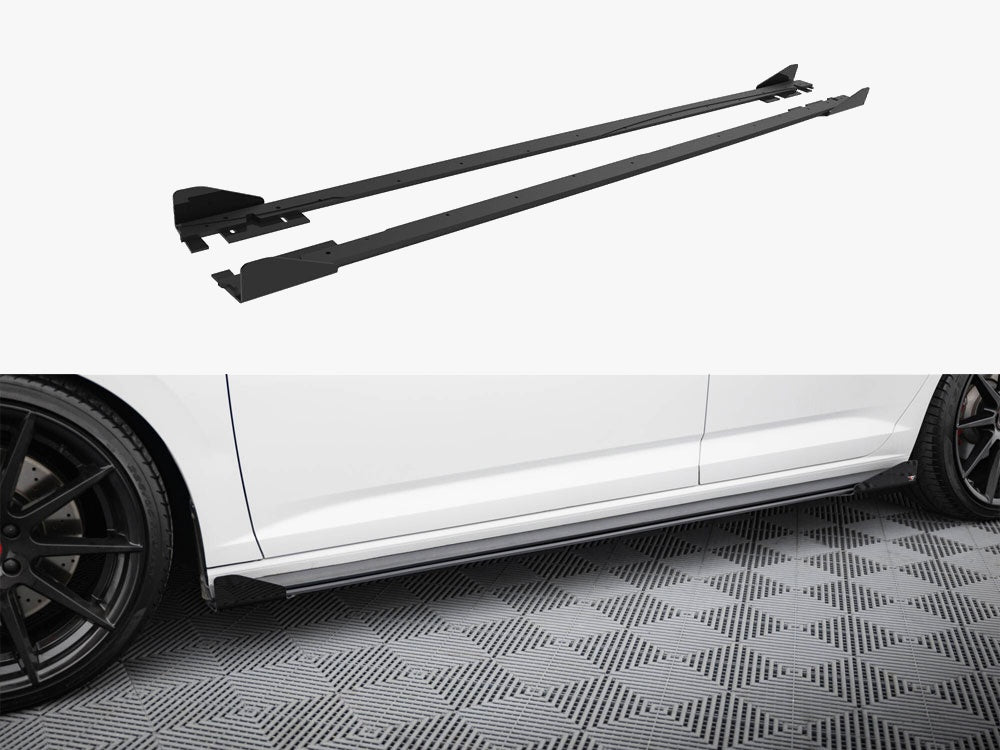 Street PRO Side Skirts Diffusers + Flaps compatible with Volkswagen Jetta GLI Mk7