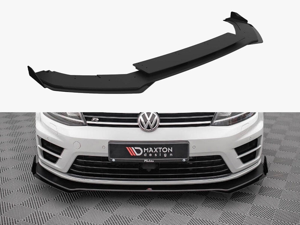 Street PRO Front Splitter V.1 + Flaps compatible with VW Golf R Mk7