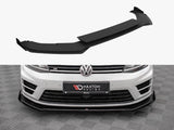 Street PRO Front Splitter V.1 + Flaps compatible with VW Golf R Mk7