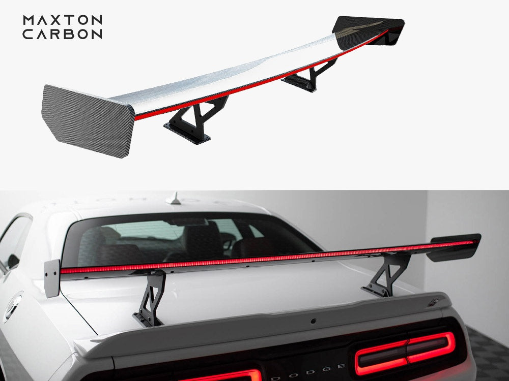 Carbon Spoiler + LED compatible with Dodge Challenger Mk3
