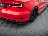 Rear Side Splitters compatible with Audi S3 Sedan 8V (2013-2016)