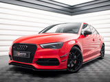 Front Bumper Wings (Canards) compatible with Audi S3 / A3 S Line 8V Sedan / Cabrio