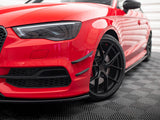 Front Bumper Wings (Canards) compatible with Audi S3 / A3 S Line 8V Sedan / Cabrio