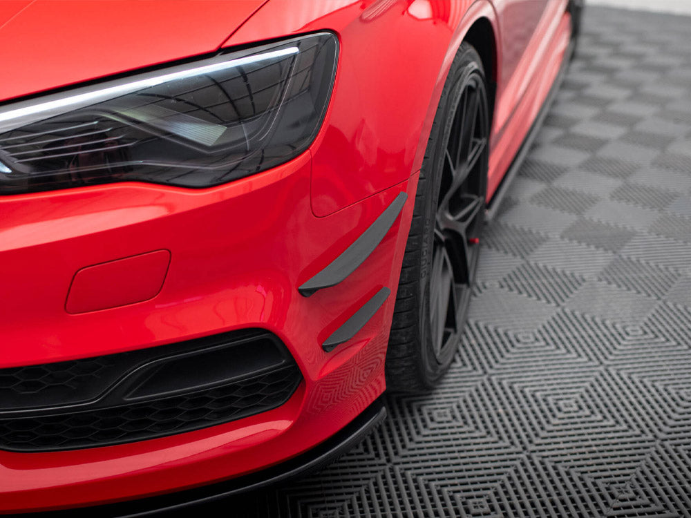 Front Bumper Wings (Canards) compatible with Audi S3 / A3 S Line 8V Sedan / Cabrio