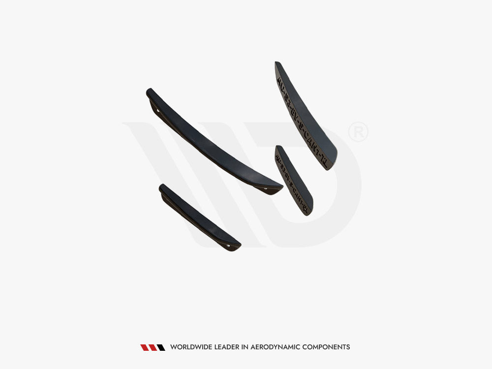 Front Bumper Wings (Canards) compatible with Audi S3 / A3 S Line 8V Sedan / Cabrio