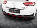 Central Rear Splitter (Vertical Bars) compatible with Hyundai i30 Mk3 N Fastback