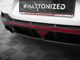 Central Rear Splitter (Vertical Bars) compatible with Hyundai i30 Mk3 N Fastback