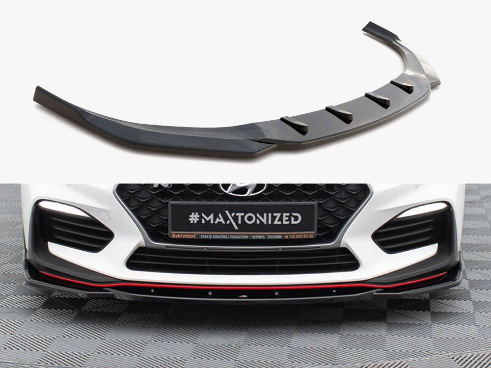 Front Splitter V.4 compatible with Hyundai i30 N Mk3 Hatchback / Fastback