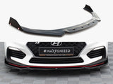 Front Splitter V.6 + Flaps compatible with Hyundai i30 N Mk3 Hatchback / Fastback