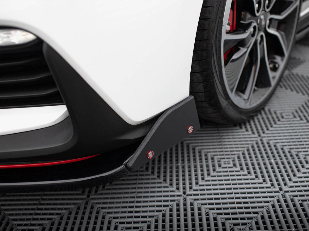 Front Splitter V.6 + Flaps compatible with Hyundai i30 N Mk3 Hatchback / Fastback