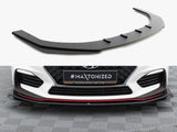 Street PRO Front Splitter + Flaps compatible with Hyundai i30 N Mk3 Hatchback / Fastback