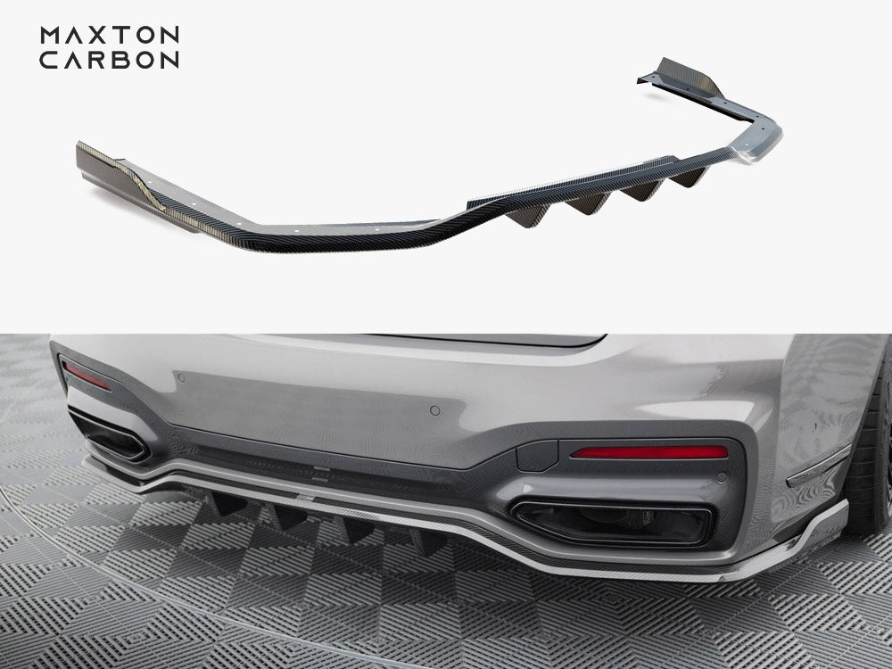 Prepreg Carbon Fiber Rear Splitter compatible with BMW 7 M-Pack G11 / G12 Facelift