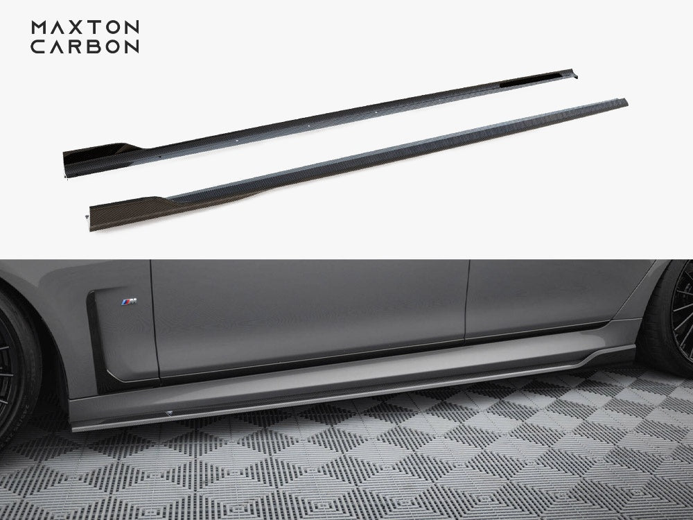 Carbon Fiber Side Skirts compatible with BMW 7 M-Pack G11 Facelift