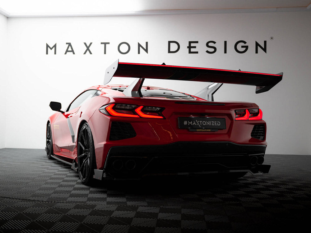 Carbon Spoiler + LED compatible with Chevrolet Corvette C8