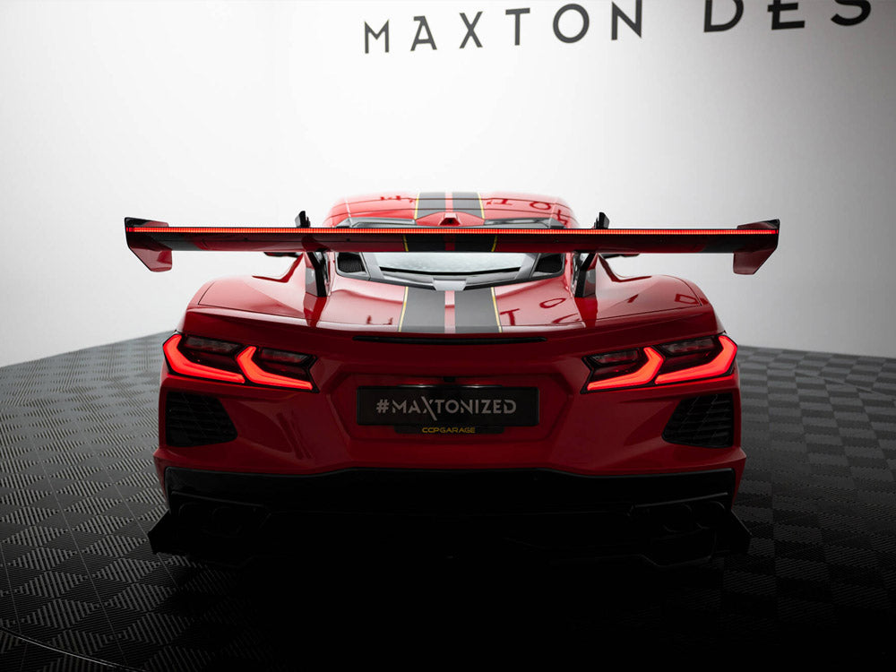 Carbon Spoiler + LED compatible with Chevrolet Corvette C8