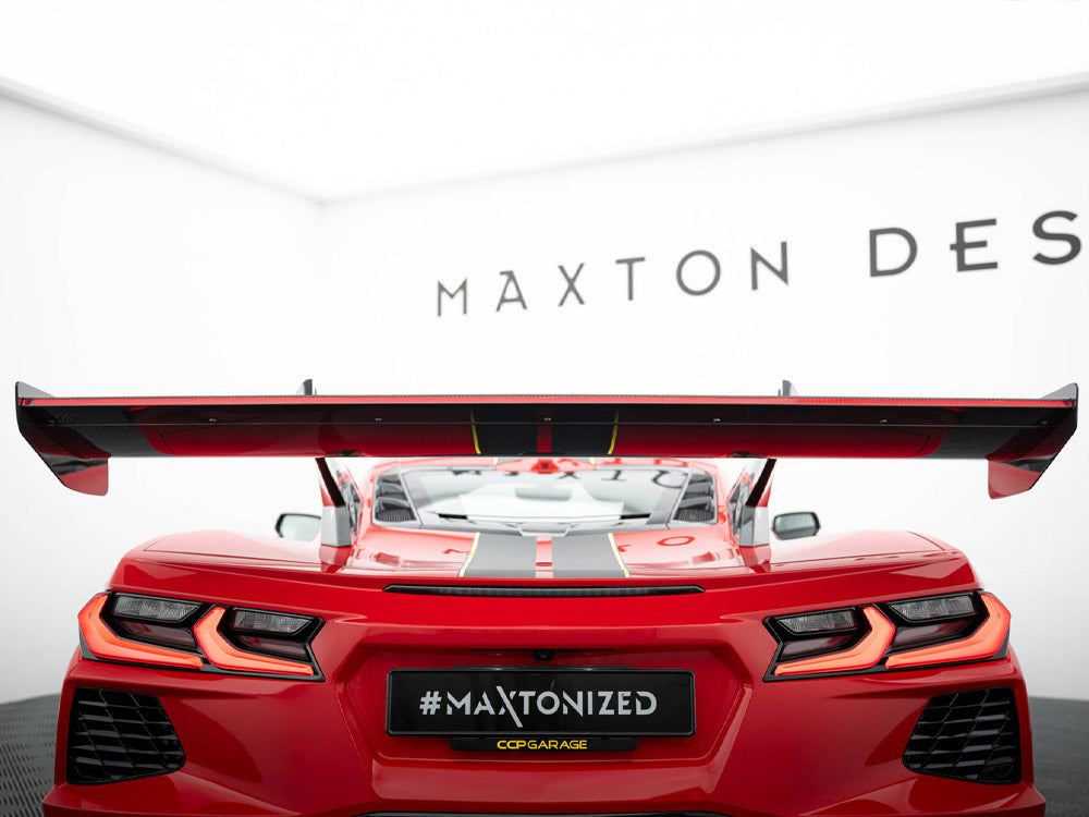 Carbon Spoiler + LED compatible with Chevrolet Corvette C8