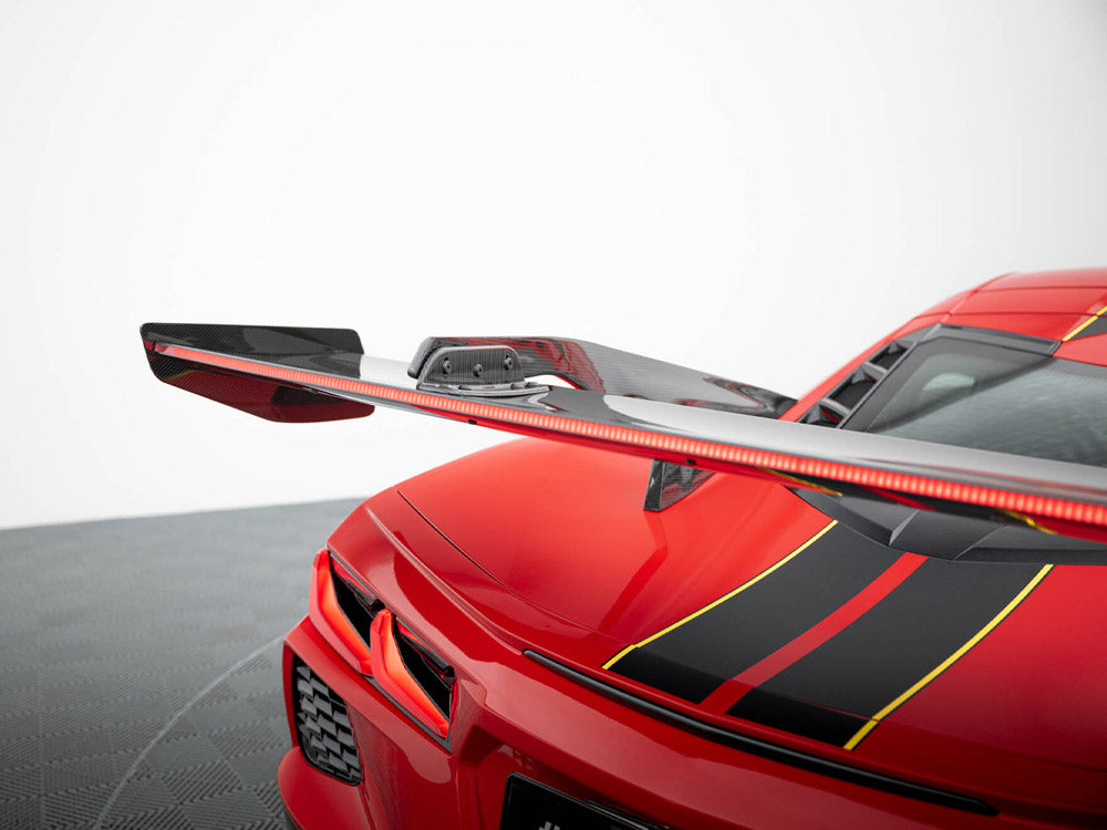 Carbon Spoiler + LED compatible with Chevrolet Corvette C8