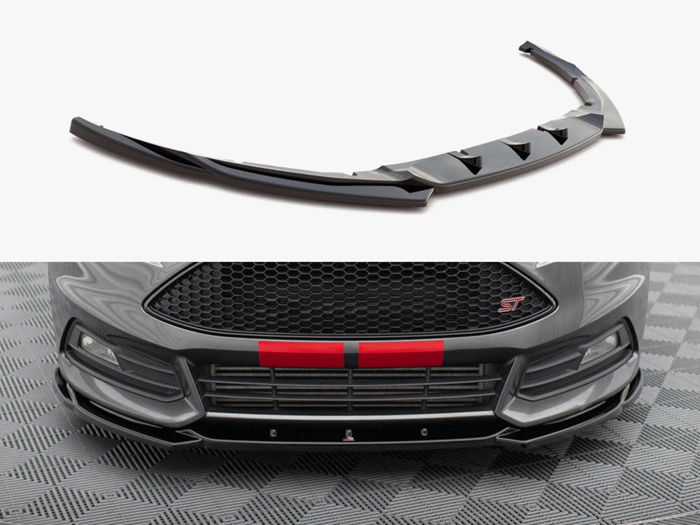 Front Splitter V.5 compatible with Ford Focus ST Mk3 Facelift