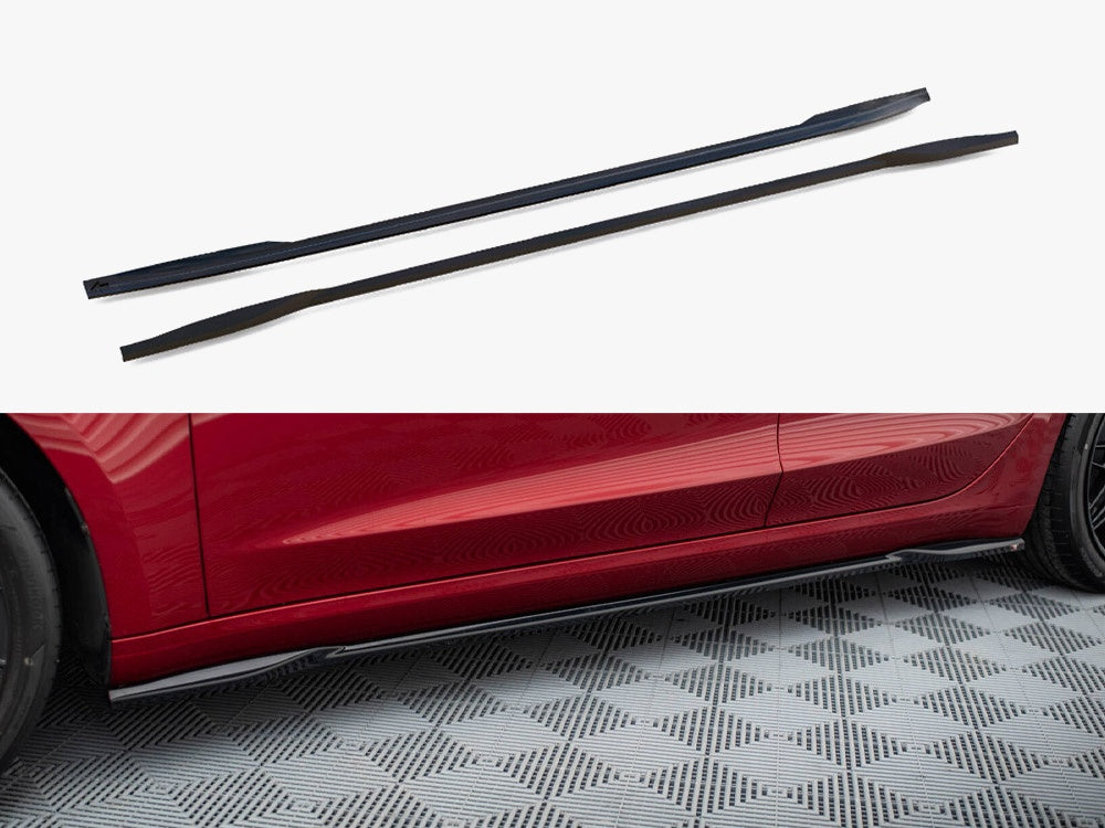 Side Skirts Diffusers V.2 compatible with Tesla Model 3 Mk1 / Mk1 Facelift