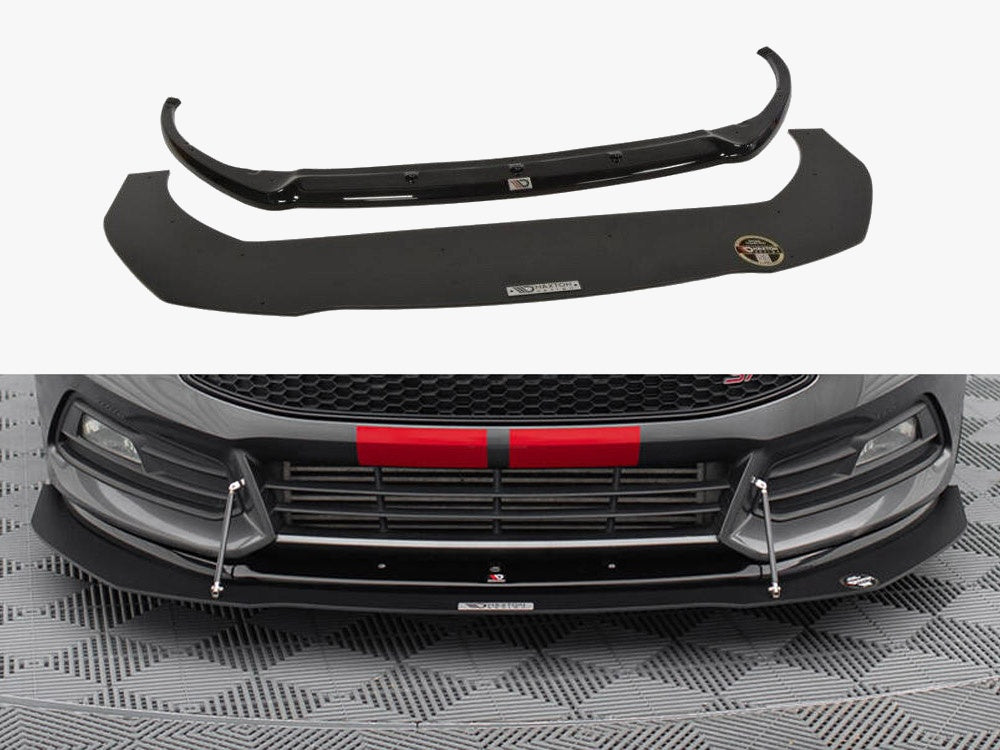 Hybrid Front Splitter V.1 compatible with Ford Focus ST Mk3 FL
