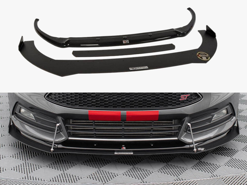 Hybrid Front Splitter V.2 compatible with Ford Focus ST Mk3 FL