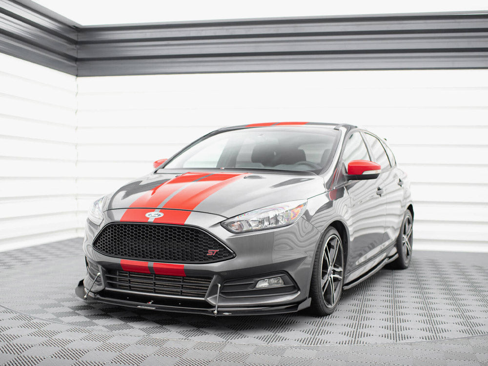 Hybrid Front Splitter V.2 compatible with Ford Focus ST Mk3 FL