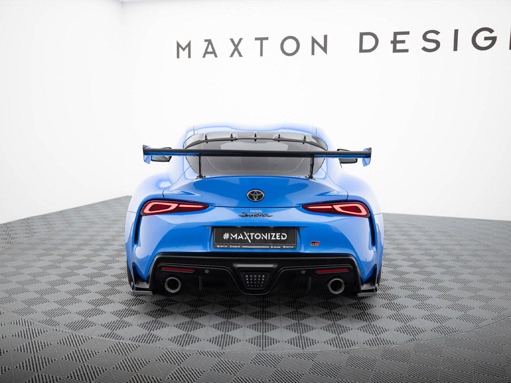 Carbon Spoiler With External Brackets Uprights compatible with Toyota Supra Mk5