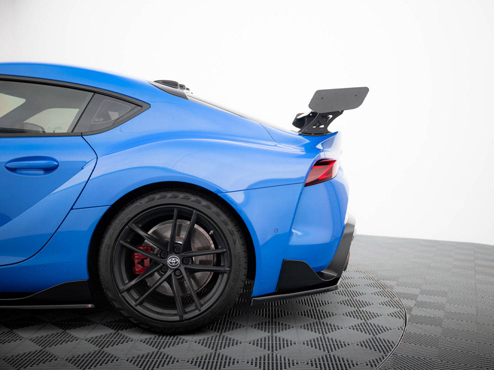 Carbon Spoiler With External Brackets Uprights compatible with Toyota Supra Mk5