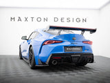 Carbon Spoiler With External Brackets Uprights + LED compatible with Toyota Supra Mk5