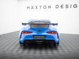 Carbon Spoiler With External Brackets Uprights + LED compatible with Toyota Supra Mk5