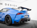 Carbon Spoiler With External Brackets Uprights + LED compatible with Toyota Supra Mk5