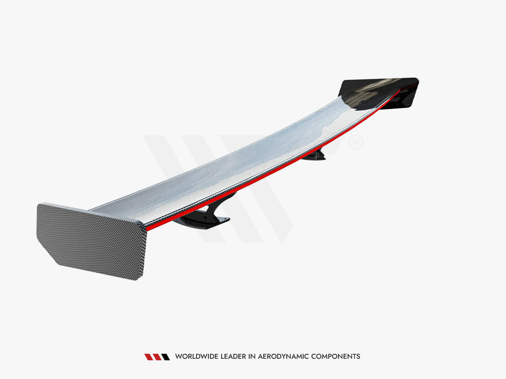 Carbon Spoiler With External Brackets Uprights + LED compatible with Toyota Supra Mk5