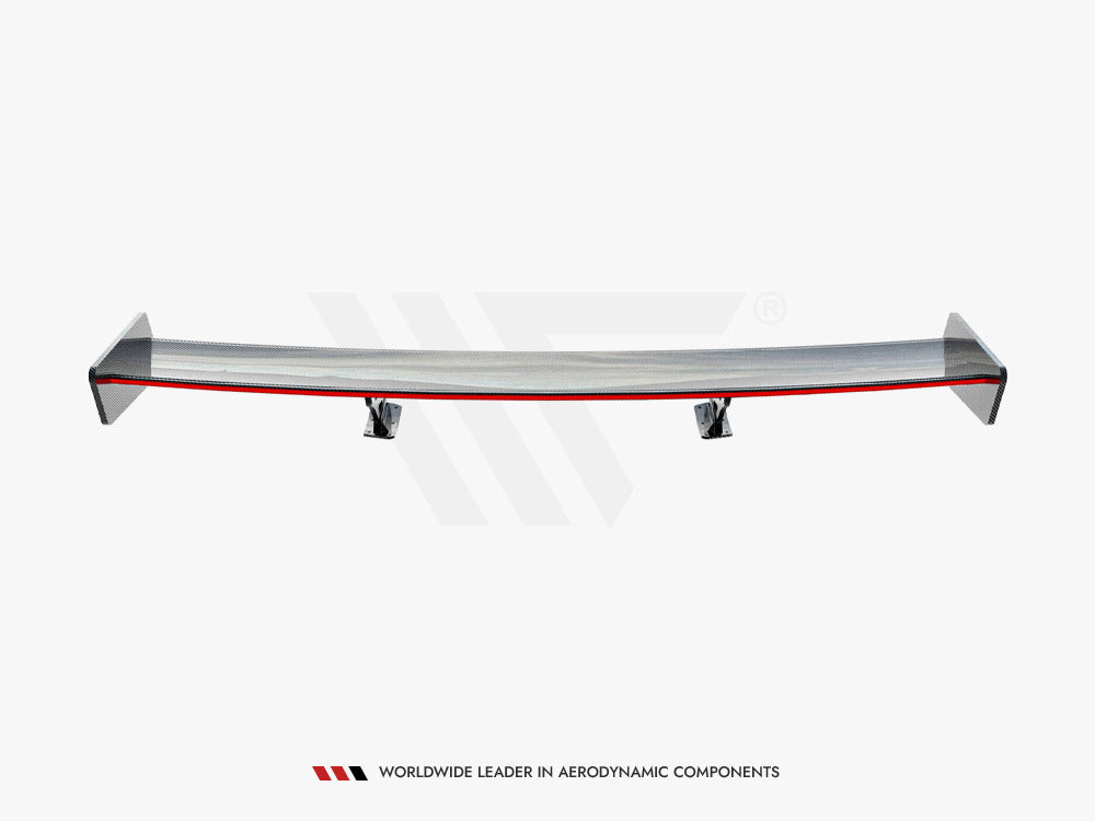 Carbon Spoiler With External Brackets Uprights + LED compatible with Toyota Supra Mk5