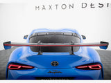 Carbon Spoiler With Upper Swan Mounting + LED compatible with Toyota Supra Mk5