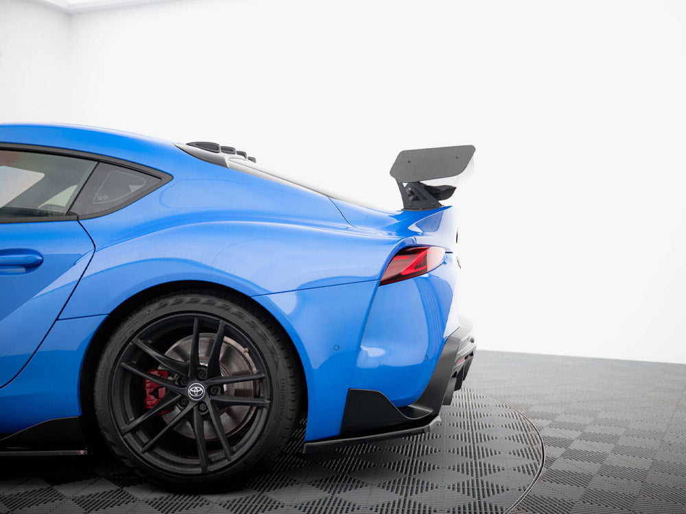 Carbon Spoiler With Upper Swan Mounting + LED compatible with Toyota Supra Mk5