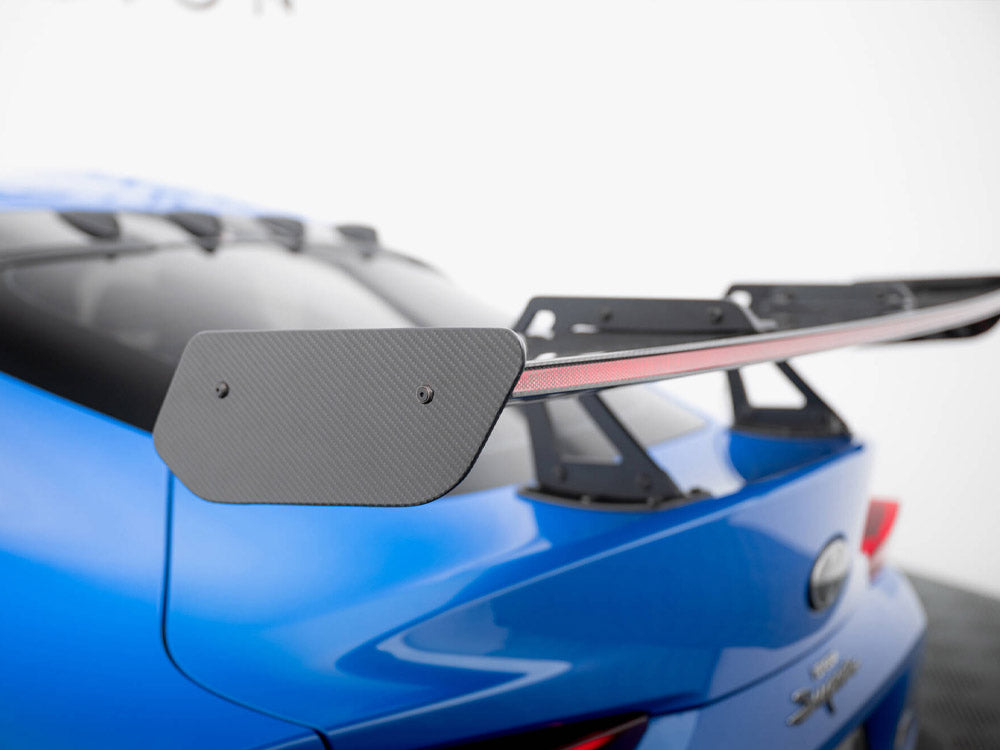 Carbon Spoiler With Upper Swan Mounting + LED compatible with Toyota Supra Mk5
