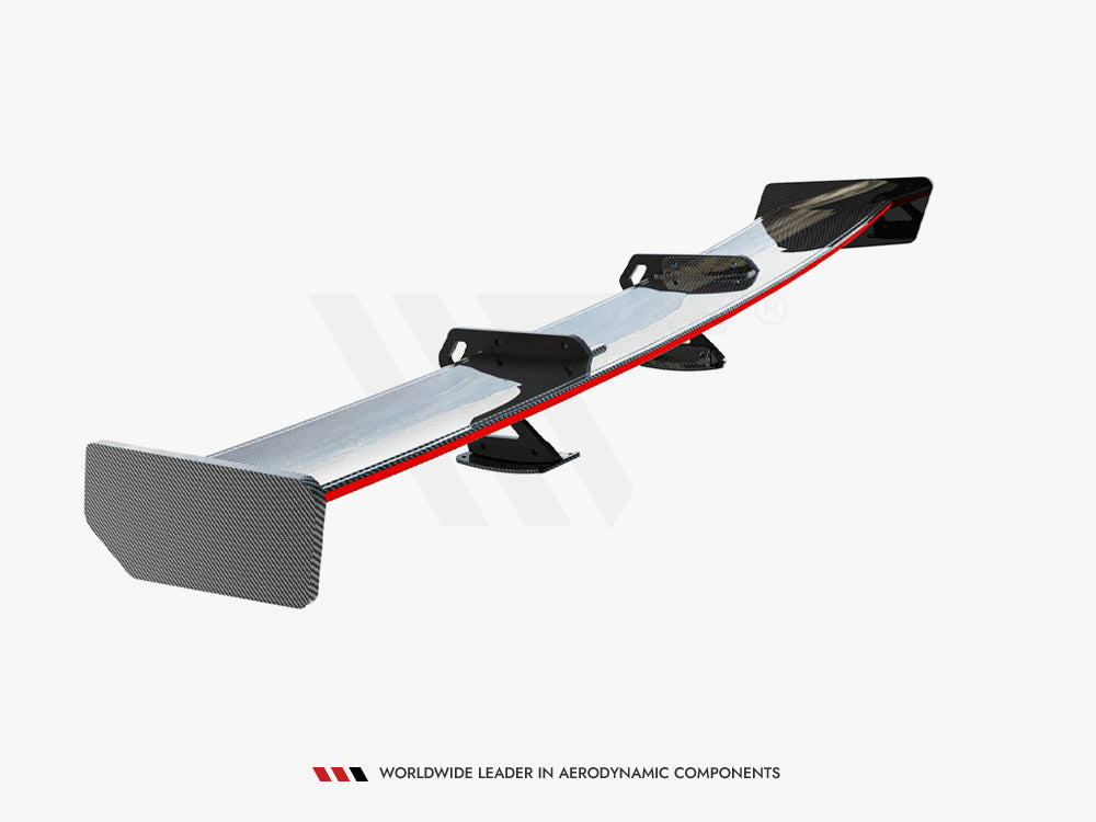 Carbon Spoiler With Upper Swan Mounting + LED compatible with Toyota Supra Mk5