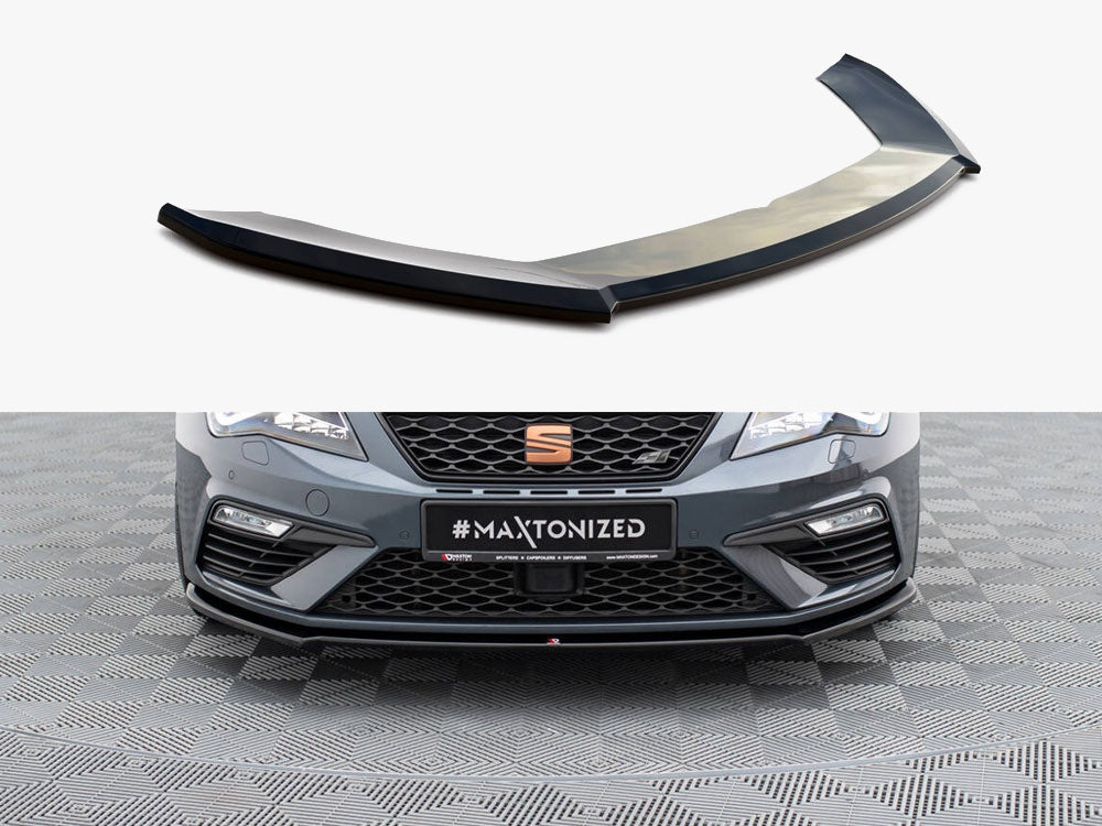 Front Splitter V.4 compatible with SEAT Leon Cupra / FR Mk3 FL